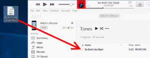 Drag Ringtone to iTunes